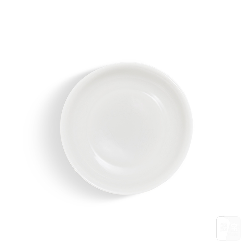 A white-glazed incised 'dragon' dish, Ming dynasty, 16th century | 明十六世紀 白釉暗刻雲龍紋盤